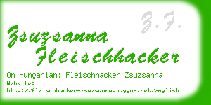 zsuzsanna fleischhacker business card